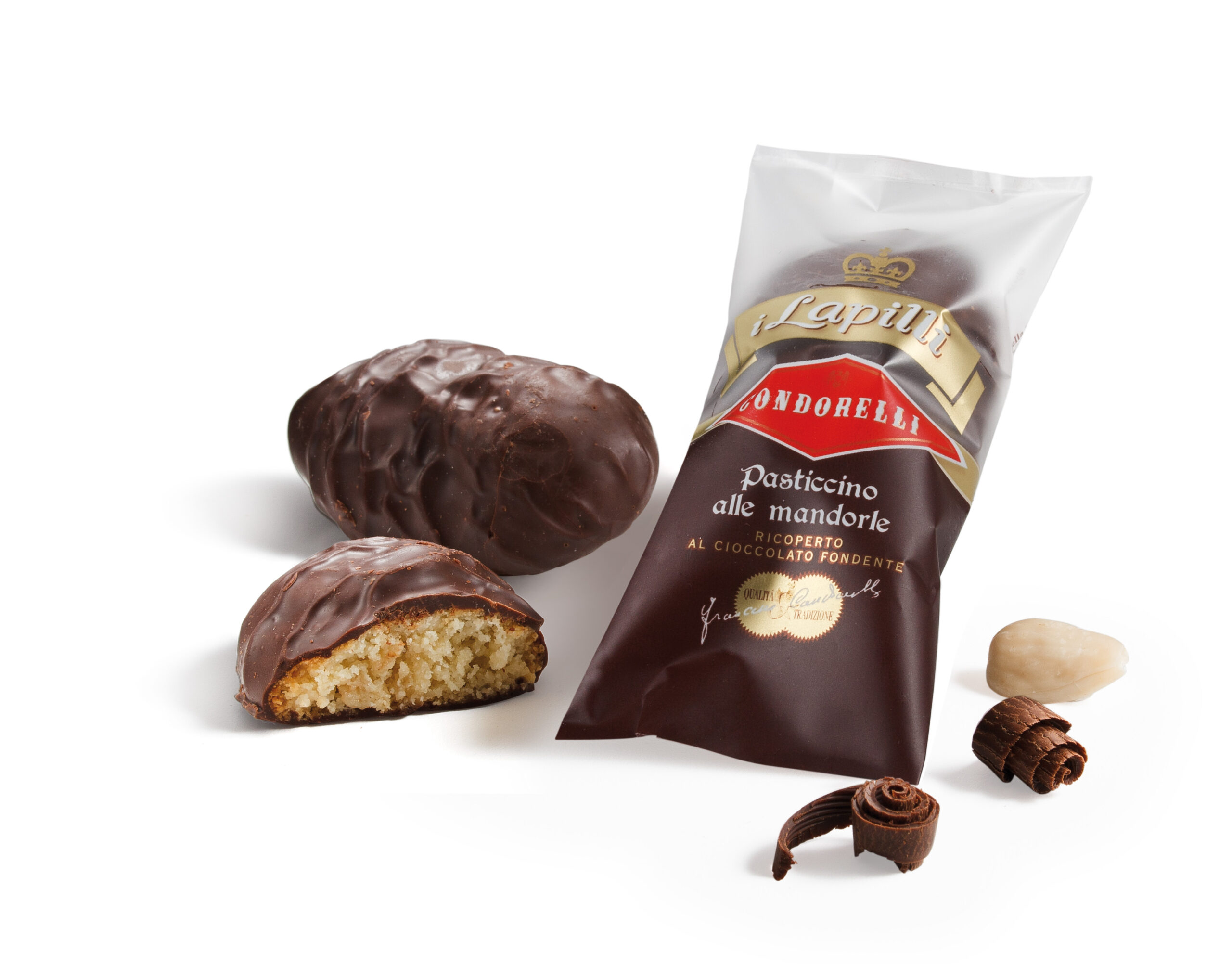 Lapilli alle mandorle al Cioccolato fondente – Cartone da 3Kg