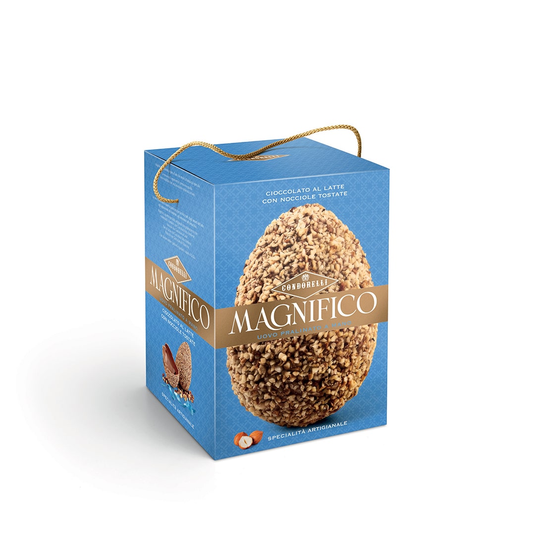Uovo magnifico cioccolato al latte con nocciole tostate 230g