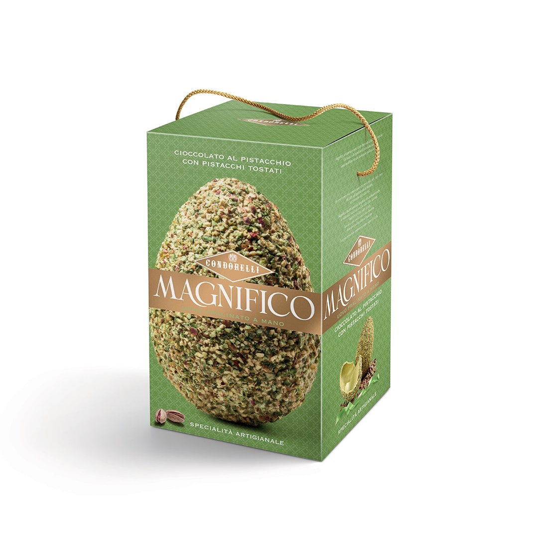 Uovo magnifico cioccolato al pistacchio con granella pistacchio 440g